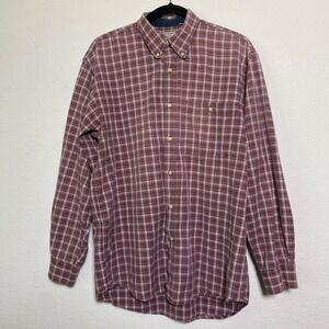 VTG Bugle Boy Original Mens Medium Flannel Shirt‎ Plaid Button Down Long Sleeve